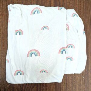 Woolino Ecolino Pillow Case + Crib Sheet Organic Cotton Rainbow Print
